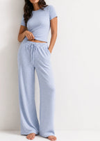 Striped Pyjama Set in Blue/ White