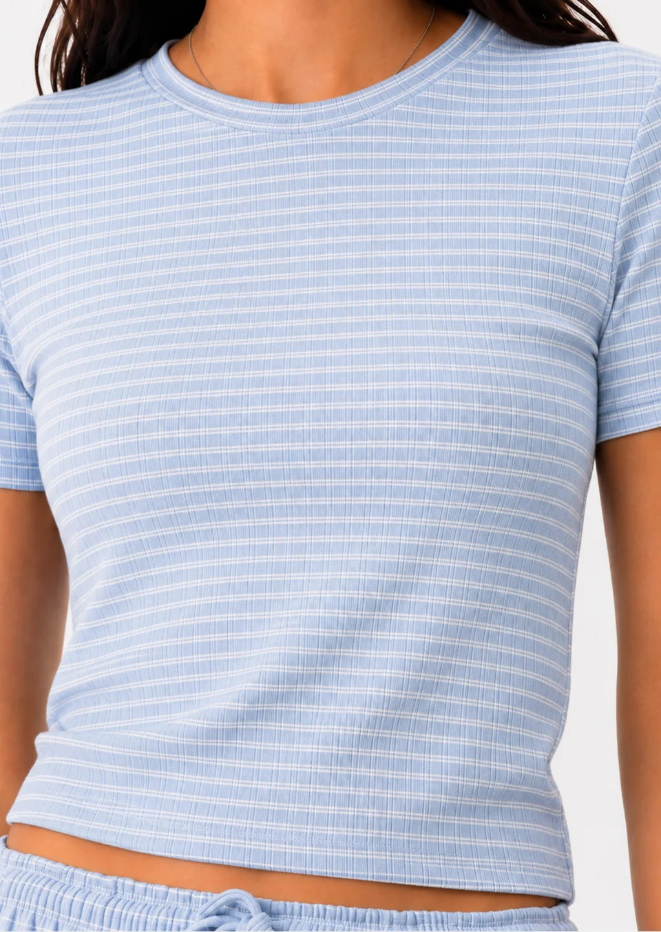 Striped Pyjama Set in Blue/ White