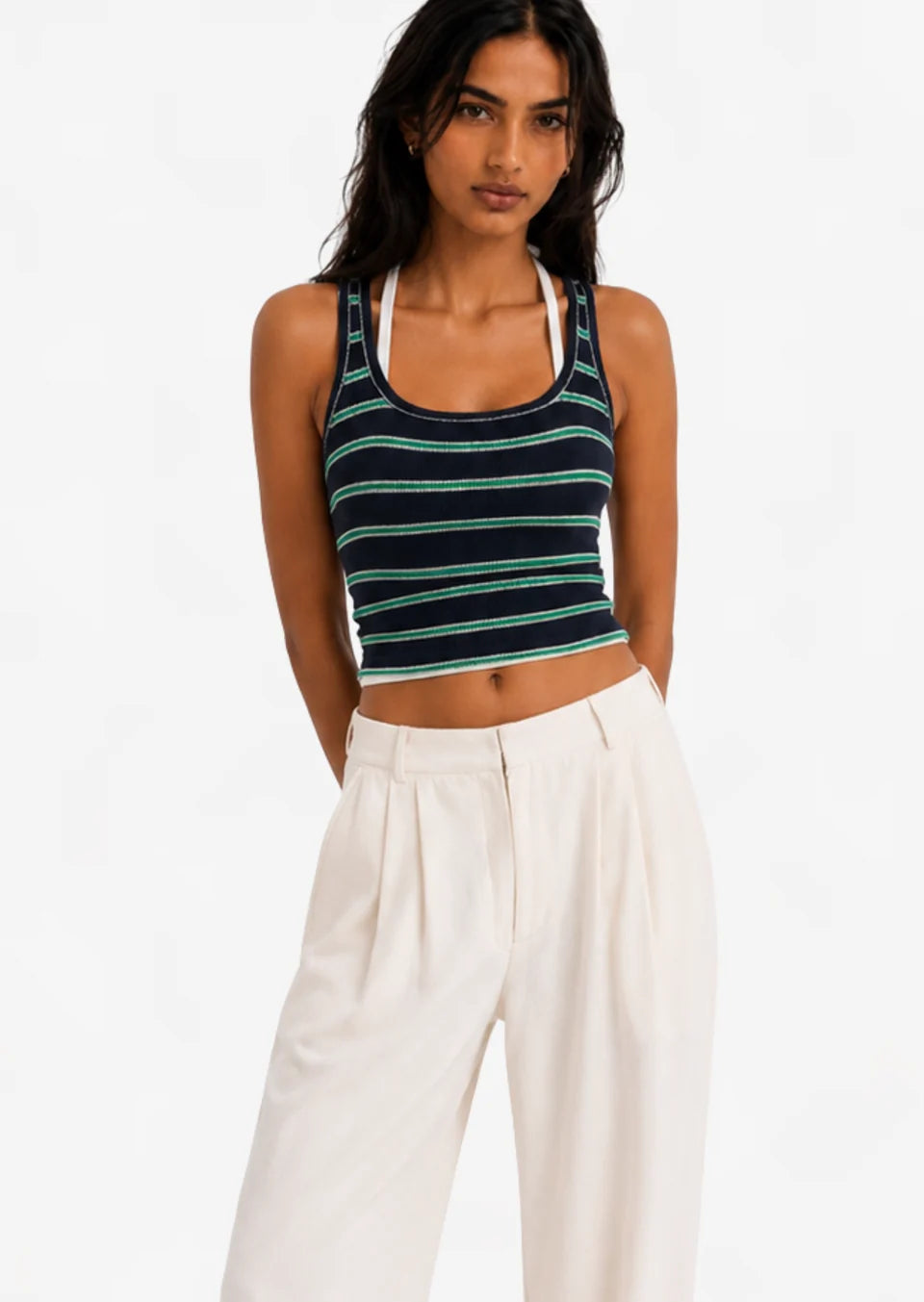 Layered Tank in Blue/ Green