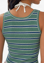 Layered Tank in Green/ Blue