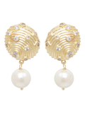 STUDDED PEARL DOME EARRINGS