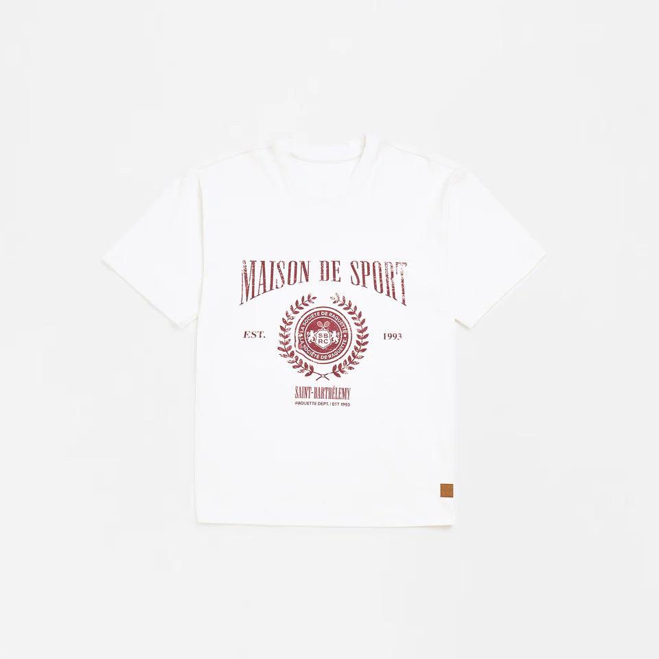Distressed Raquette Tee in Marshmallow