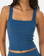 Ribbed set in Vintage Blue