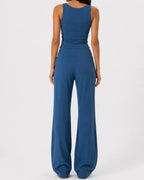 Ribbed set in Vintage Blue