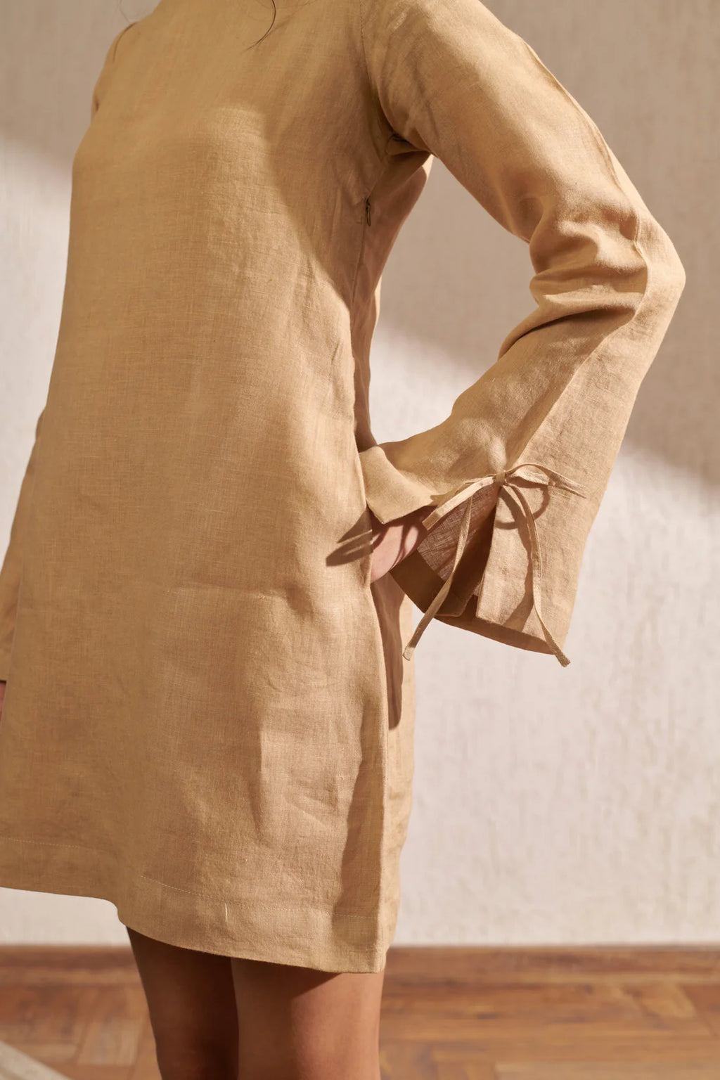 Beige short dress