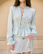 Sky Blue Skirt Set (Set of 2)