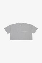 Crop Tee in Grey Mist