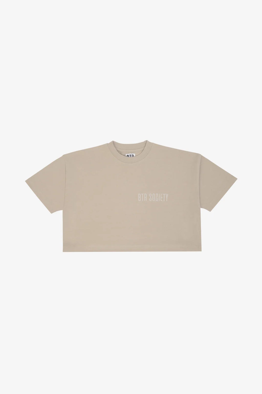 Crop Tee in Pebble