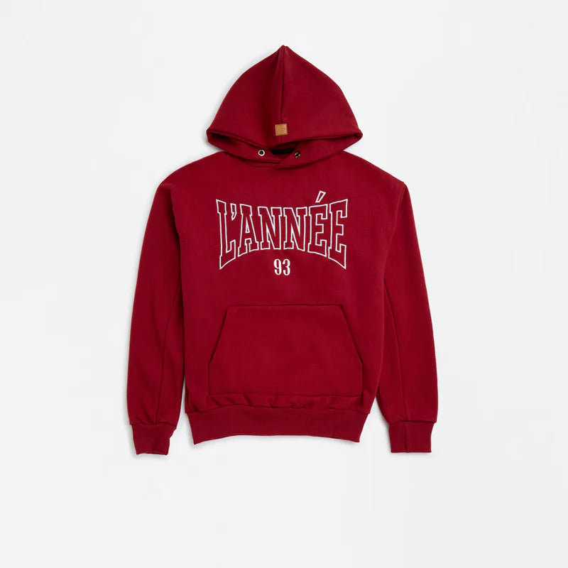 L'annee93 Hoodie in Winery
