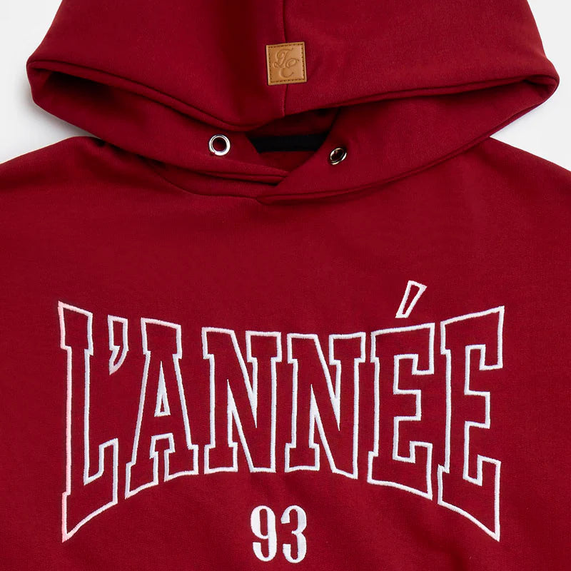 L'annee93 Hoodie in Winery