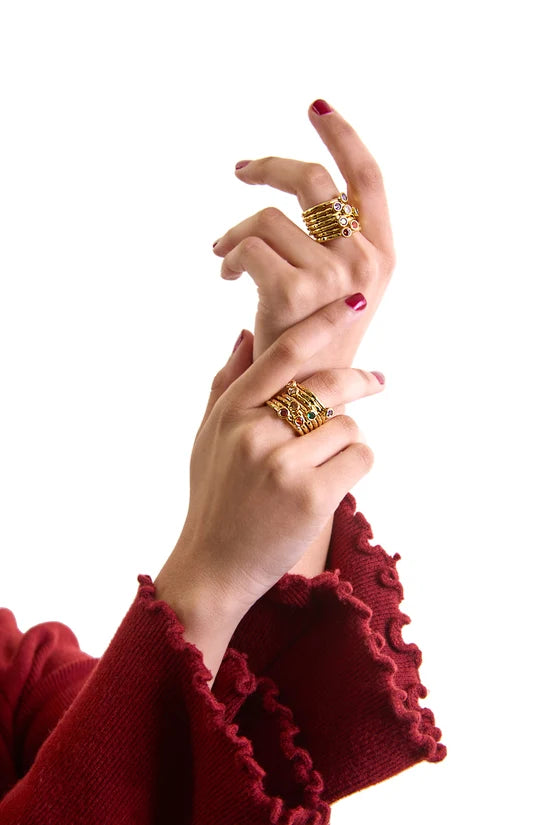 Celestine Stack Ring