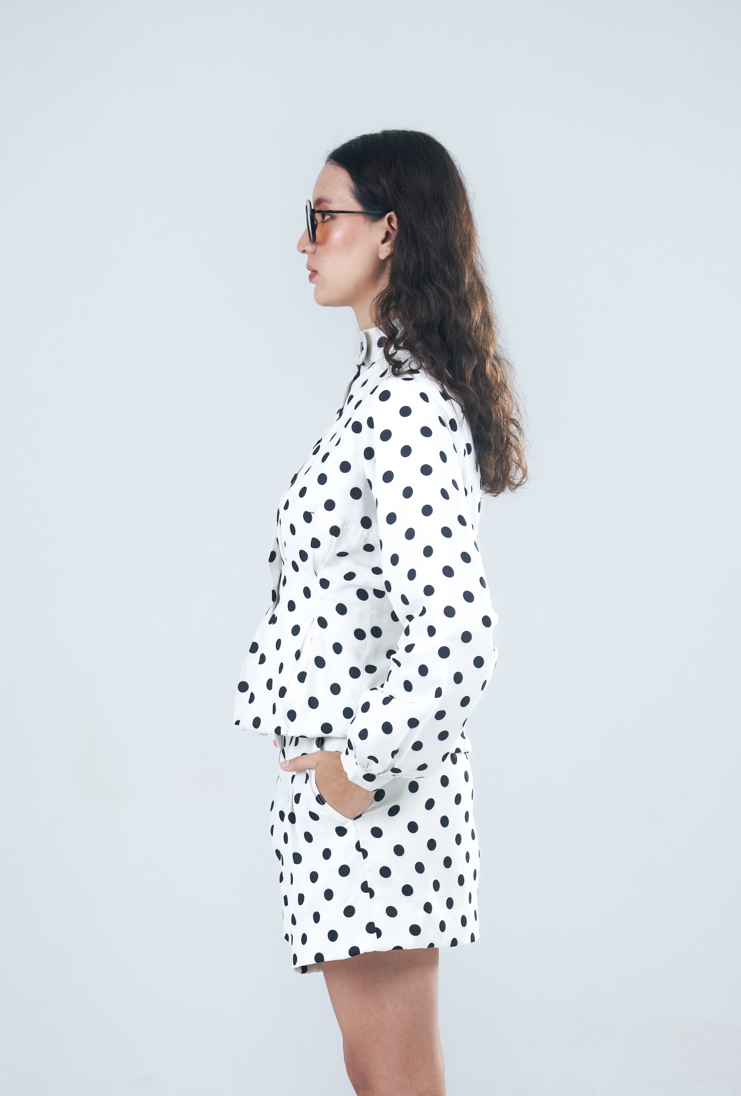 Polka Dot Tailored Shorts