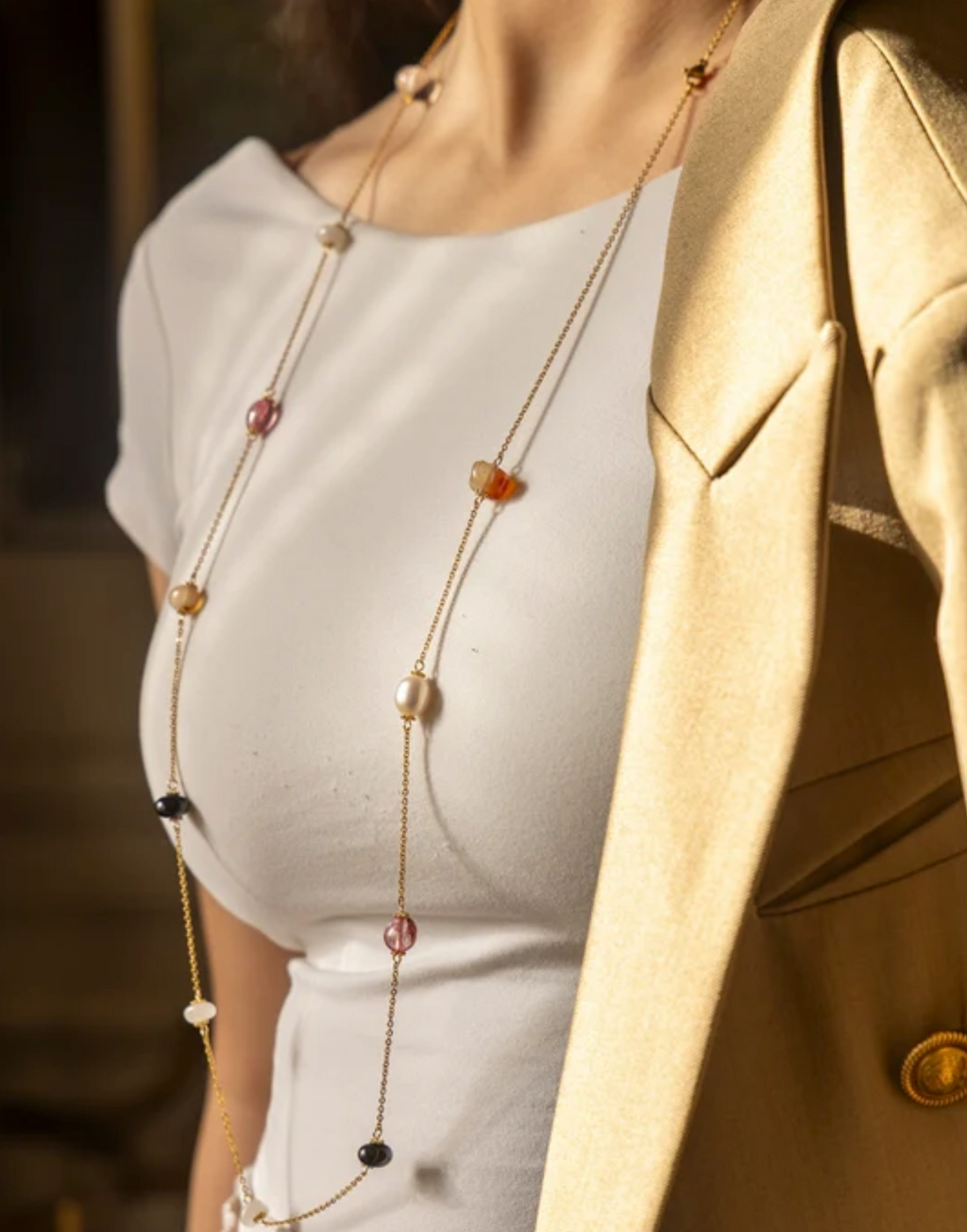 Cleo Long Lariat Necklace