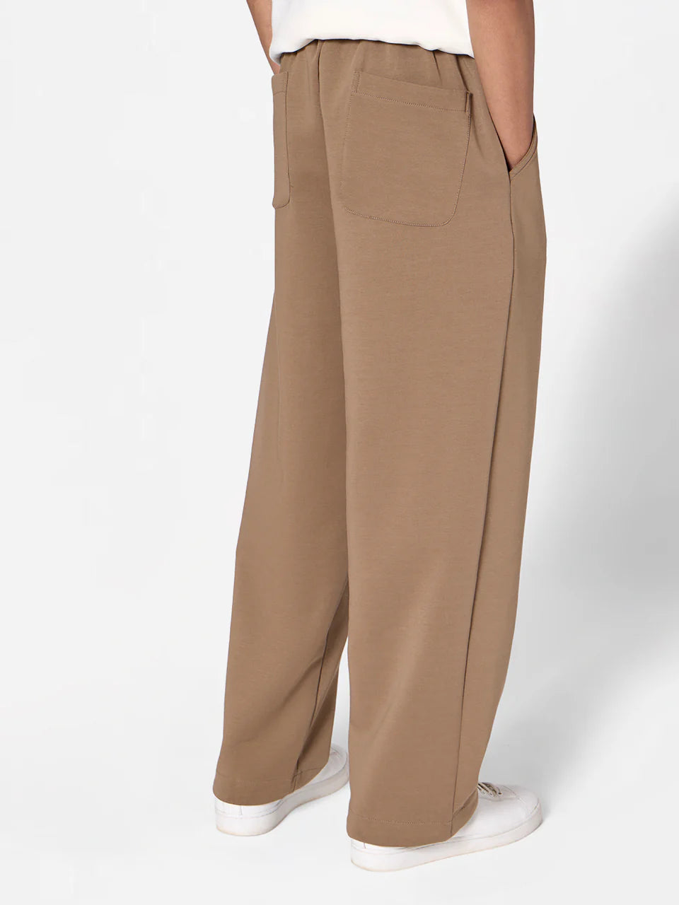 Wide Leg Utility Unisex Sweatpants in Khaki
