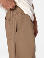 Wide Leg Utility Unisex Sweatpants in Khaki