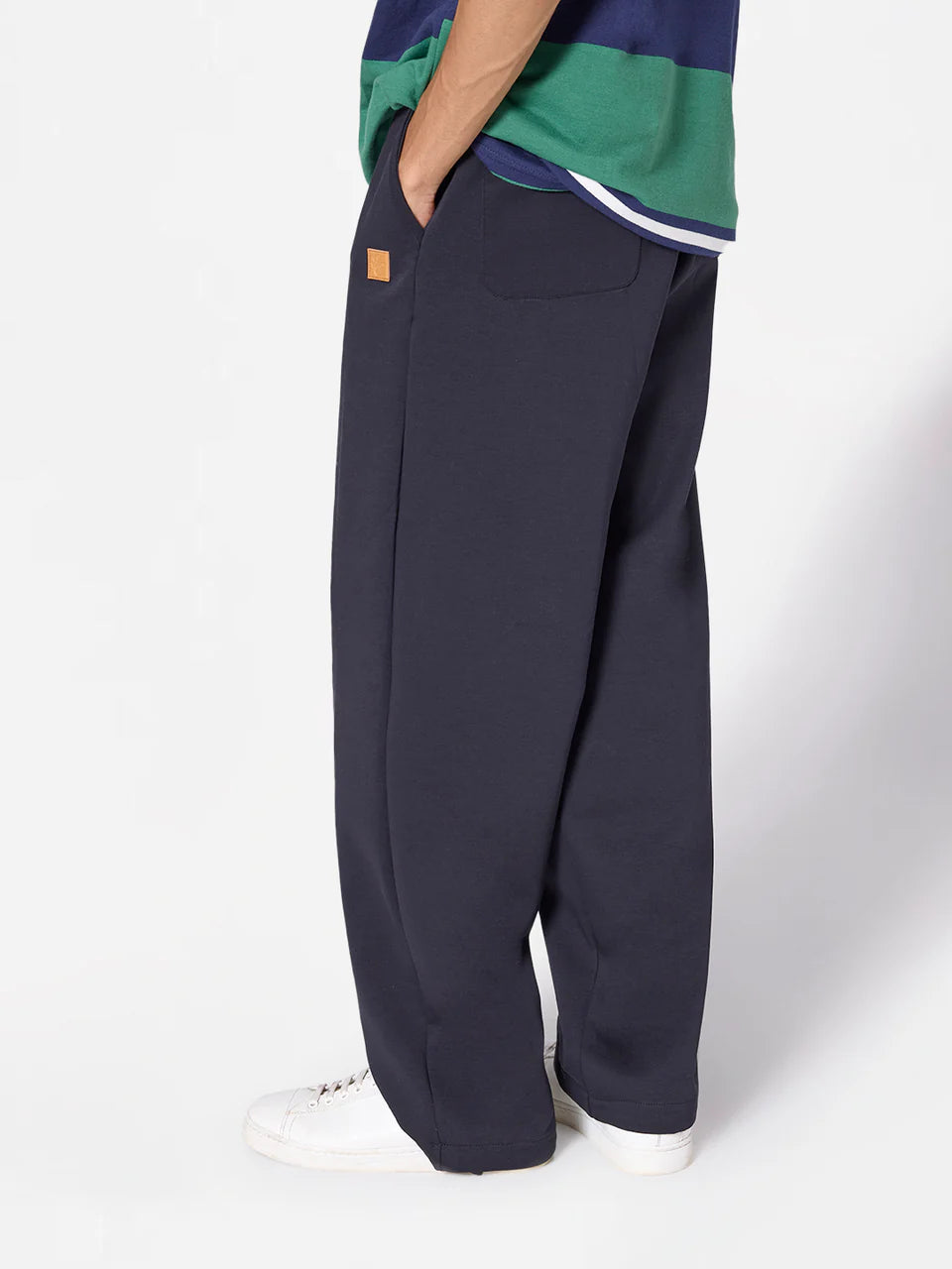 Wide Leg Utility Unisex Sweatpants in Midnight Black