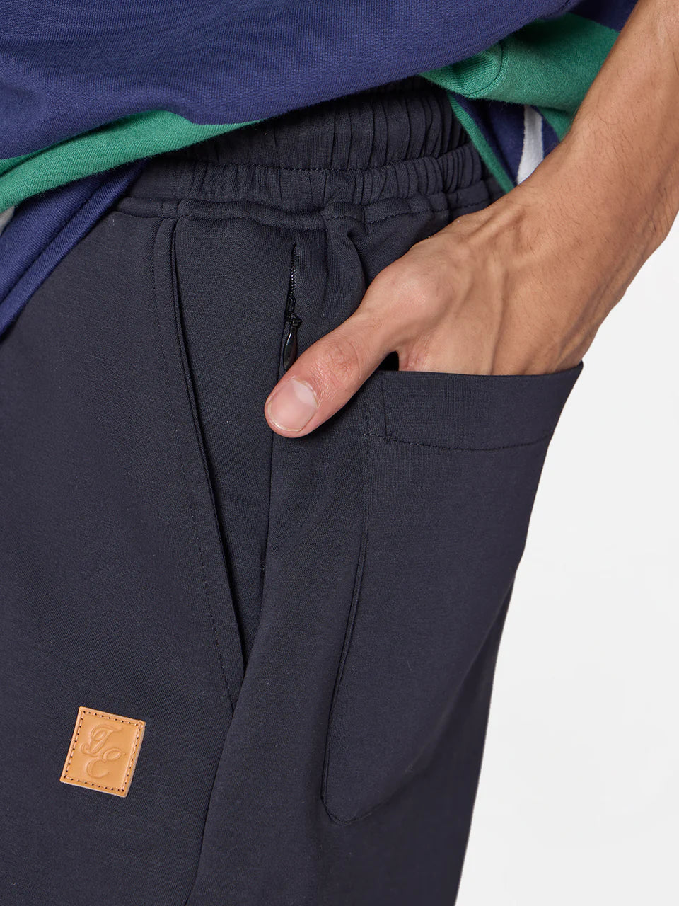 Wide Leg Utility Unisex Sweatpants in Midnight Black