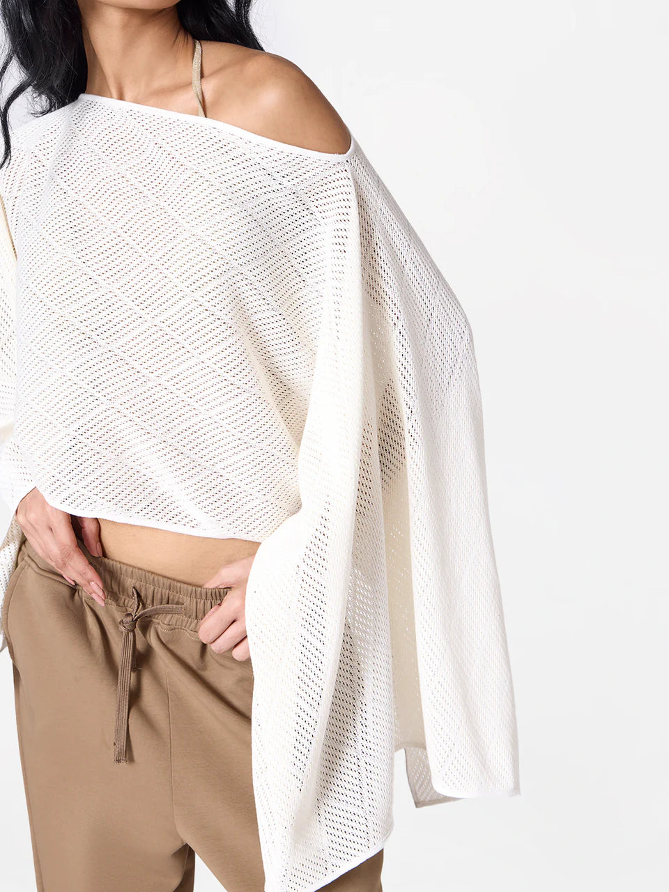 Three-way Poncho in Buttercream