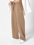 Wide Leg Utility Unisex Sweatpants in Khaki