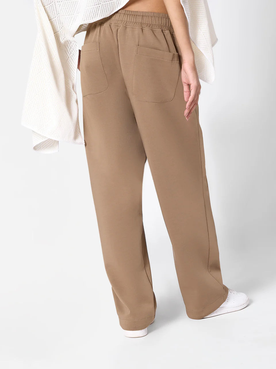 Wide Leg Utility Unisex Sweatpants in Khaki