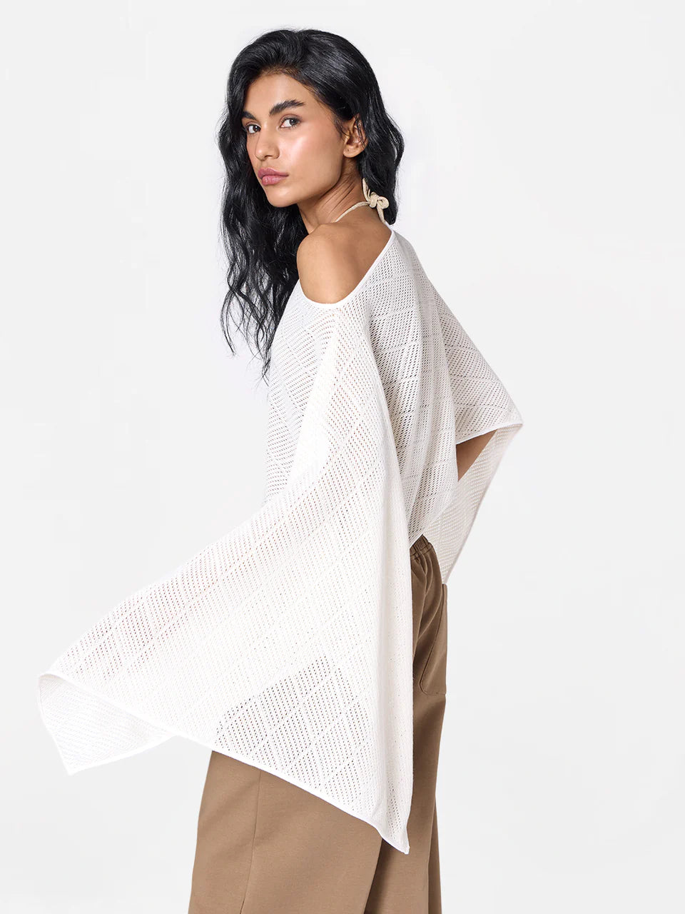 Three-way Poncho in Buttercream