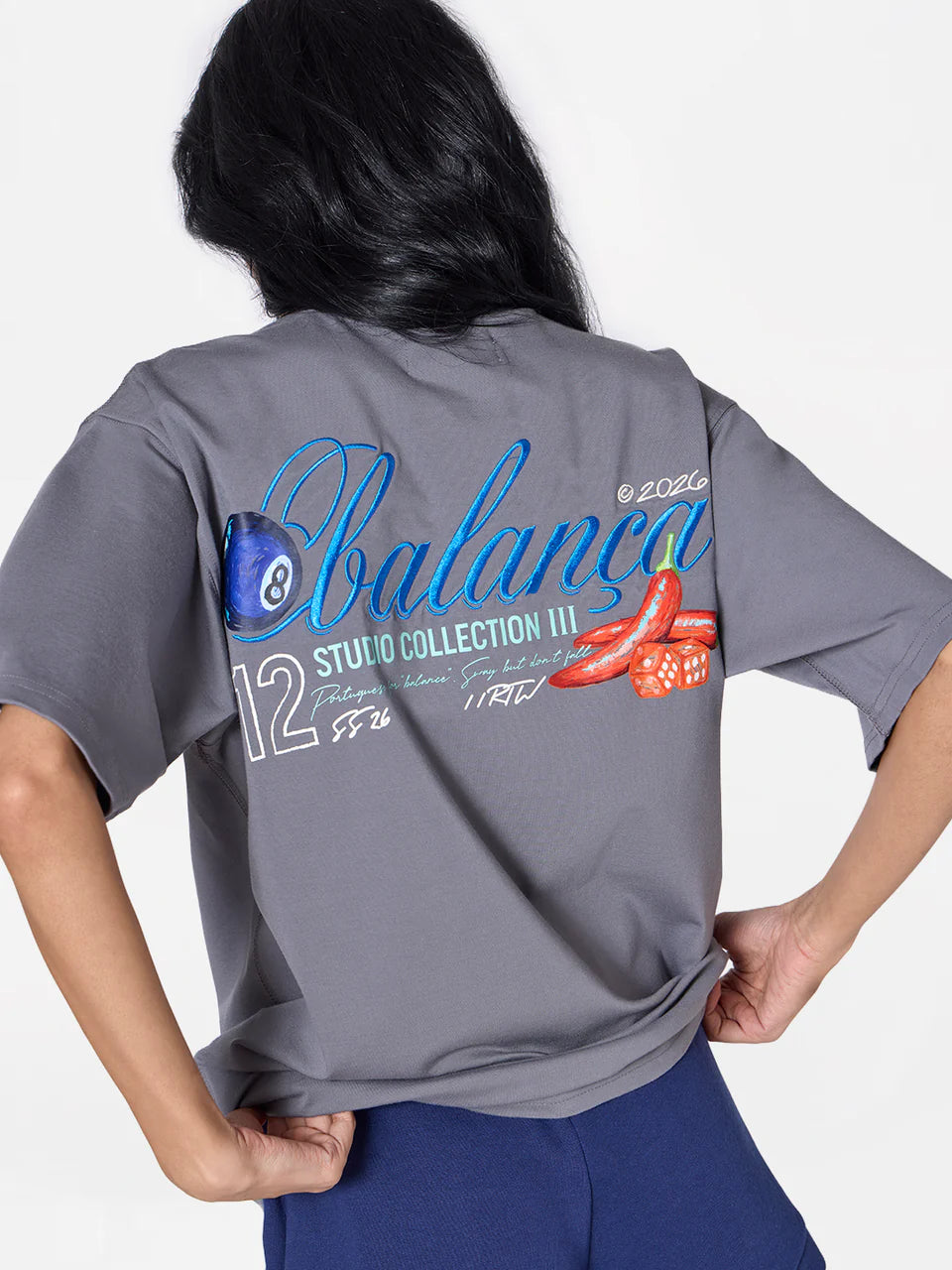 Balanca Unisex Tee in Slate Grey