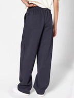 Wide Leg Utility Unisex Sweatpants in Midnight Black