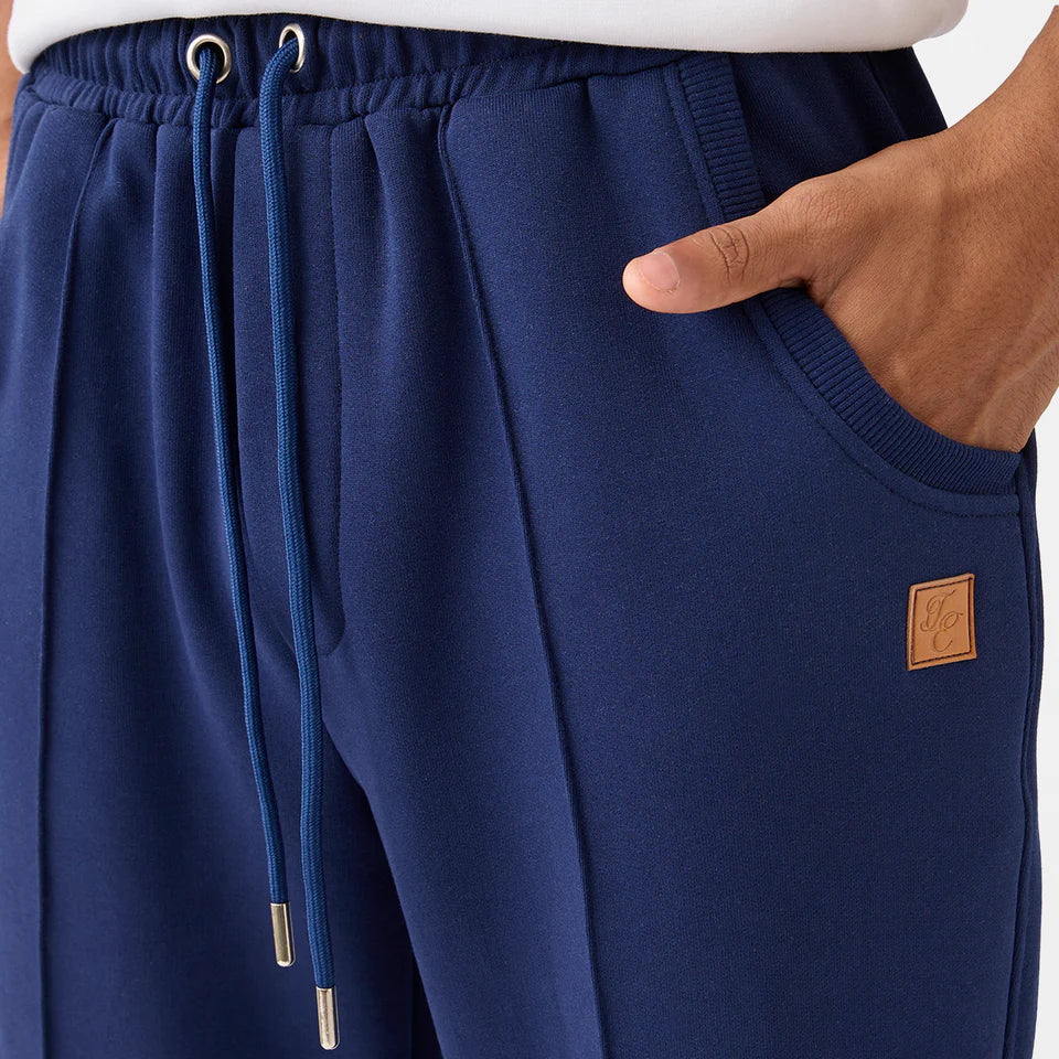 Straight Front-seam Sweatpants in Beacon Blue