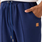 Straight Front-seam Sweatpants in Beacon Blue