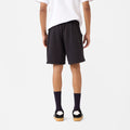 Straight Front-seam Sweatshorts in Jet Black