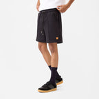 Straight Front-seam Sweatshorts in Jet Black