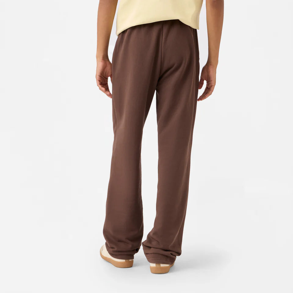 Straight Front-seam Sweatpants in Chocolate Brown
