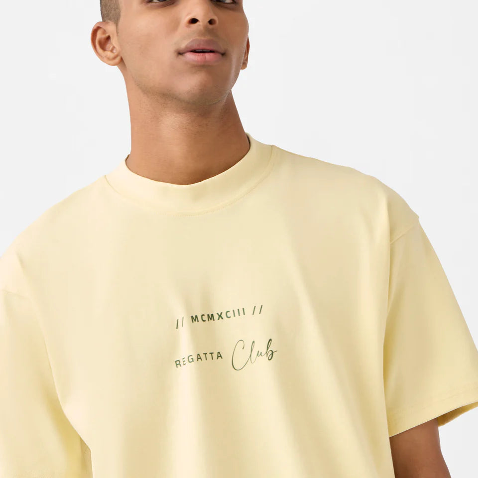 Regatta Stamp Tee in Pastel Yellow