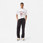 Straight Front-seam Sweatpants in Jet Black