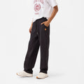 Straight Front-seam Sweatpants in Jet Black
