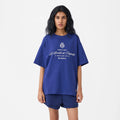 Monogram Crest Raquette Tee in Beacon Blue
