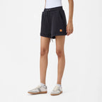 A-line Front-seam Sweatshorts in Jet Black