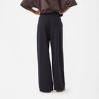 Wide Leg Sweatpants in Jet Black