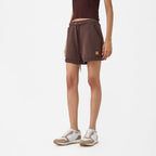 A-line Front-seam Sweatshorts in Chocolate Brown