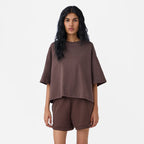 Basic Tee in Chocolate Brown