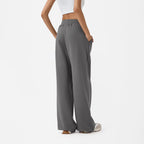 Wide Leg Sweatpants in Brushed Nickel