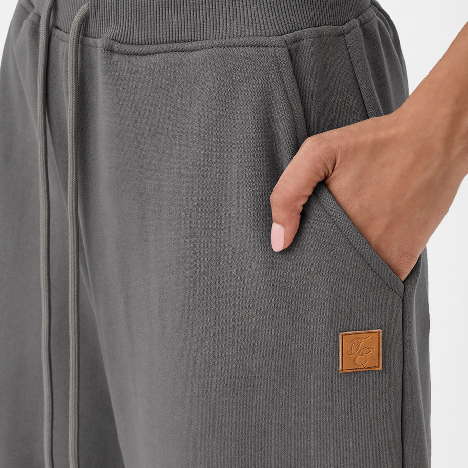 Wide Leg Sweatpants in Brushed Nickel