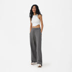 Wide Leg Sweatpants in Brushed Nickel