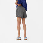 A-line Front-seam Sweatshorts in Brushed Nickel