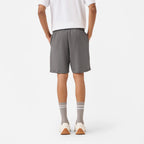 Straight Front-seam Sweatshorts in Brushed Nickel