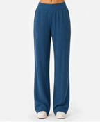 Ribbed Straight-fit Pants in Vintage Blue