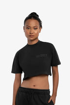 Crop Tee in Noir