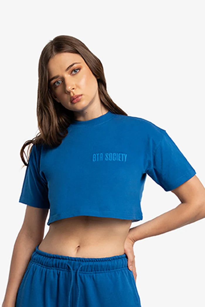Crop Tee in Arabian Sea