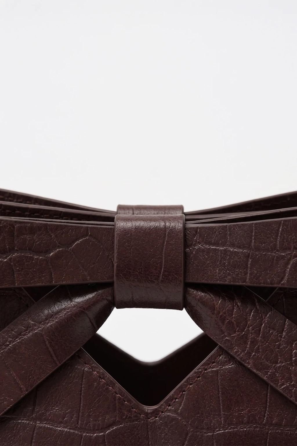 Drona Bag in Burgundy Embossed Croc