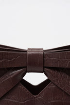 Drona Bag in Burgundy Embossed Croc